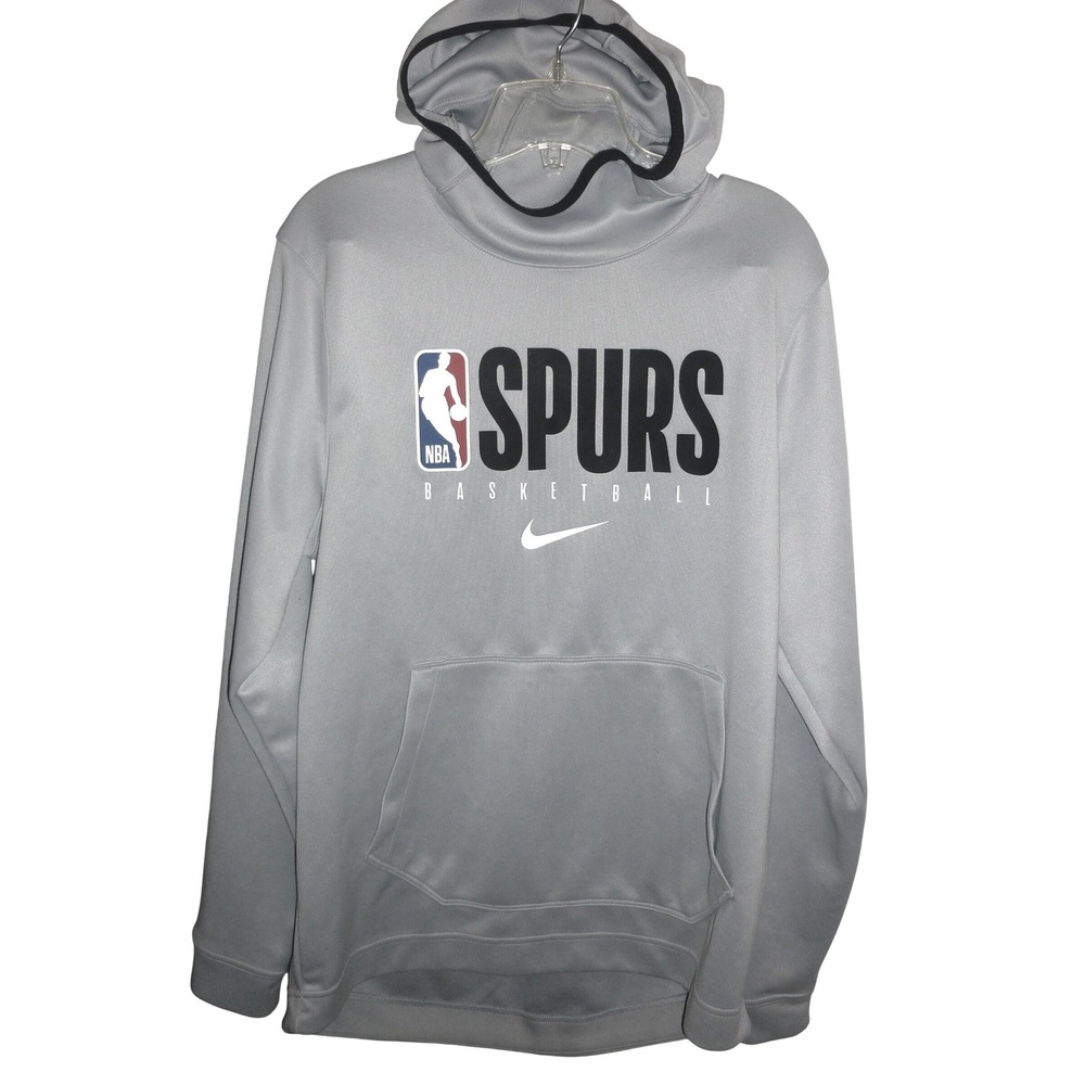 Nike NBA‎ San Antonio Spurs Therma Fleece Hoodie Basketball Jacket Gray M